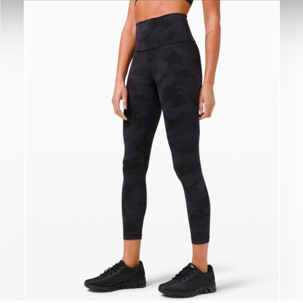 Lululemon Wunder Train High Rise Crop 23” Camo Leggings - Size 2